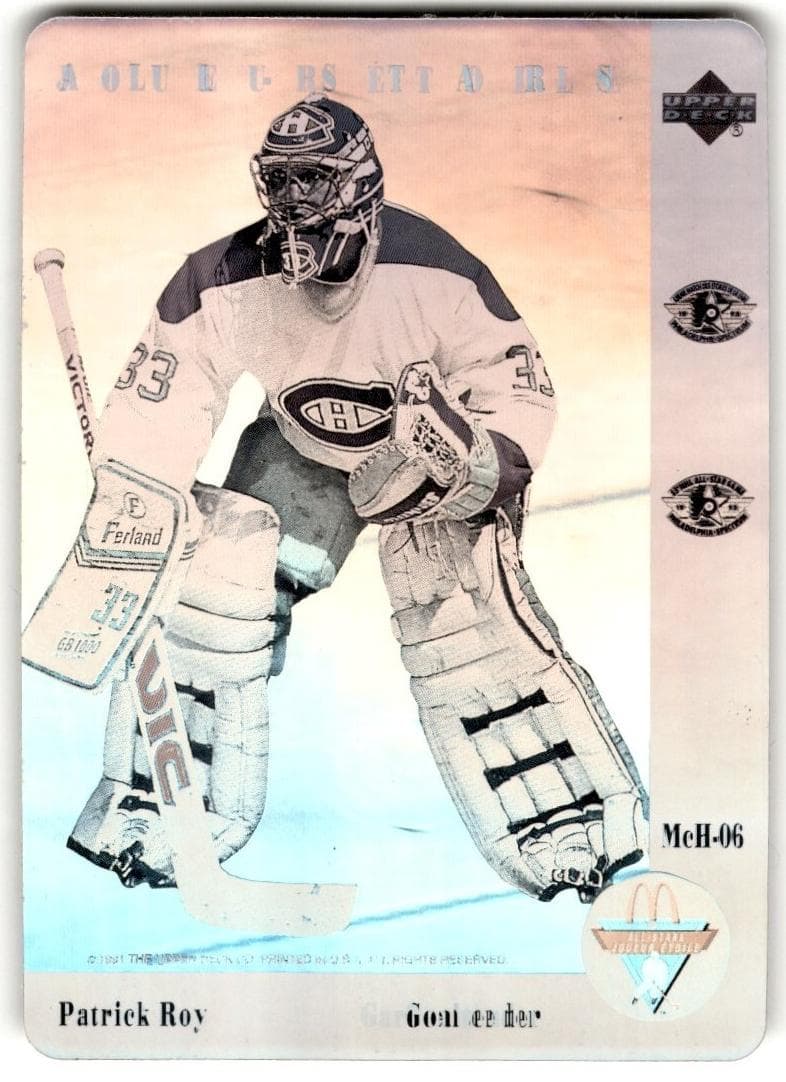 Patrick Roy 1991 upper-deck Mcdonald's