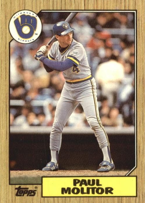 Paul Molitor 1987 topps