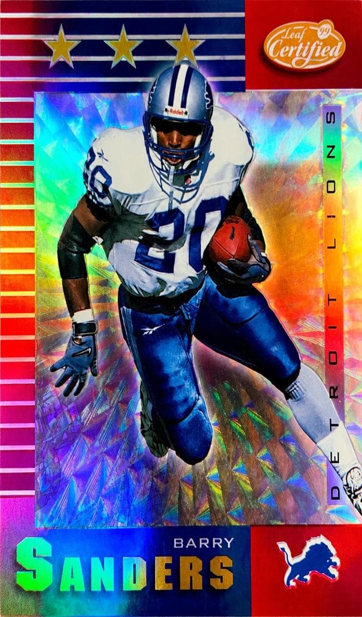 Barry Sanders 1999 leaf Leaf Certified