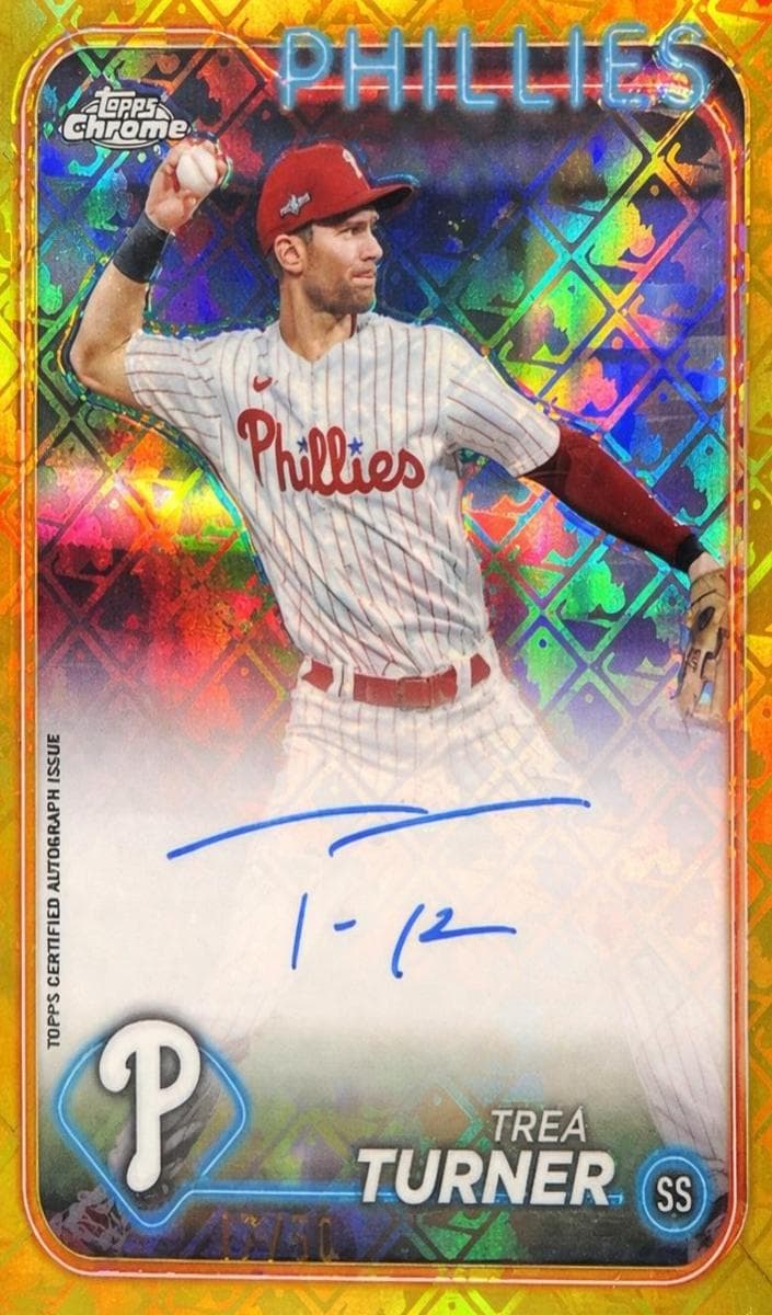 Trea Turner 2024 topps Topps Chrome Logofractor Edition