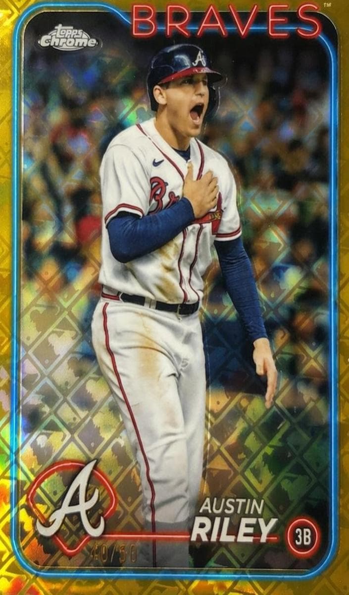 Austin Riley 2024 topps Topps Chrome Logofractor Edition