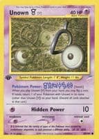 Unown V trading card