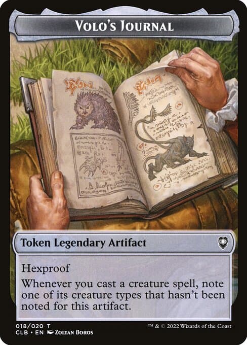Volo's Journal 2022 Magic: The Gathering Commander Legends: Battle for Baldur's Gate Token