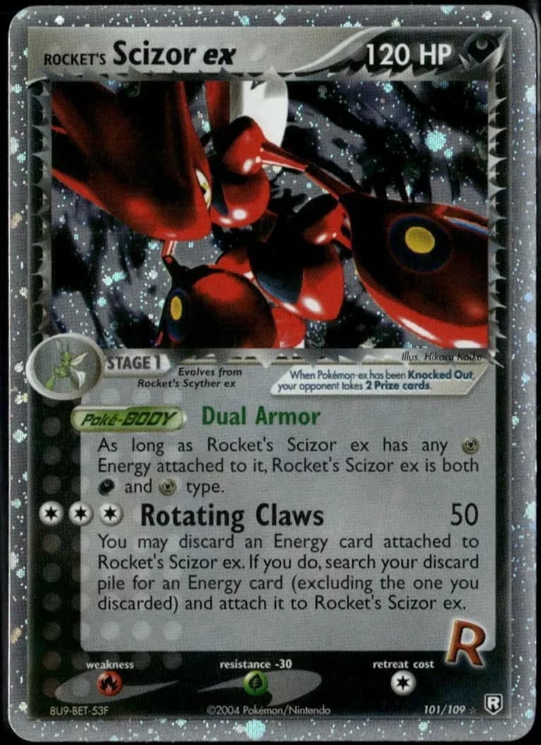 Rocket's Scizor ex trading card
