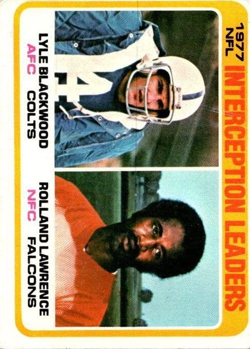 1977 Interception Leaders (Lyle Blackwood / Rolland Lawrence) #335