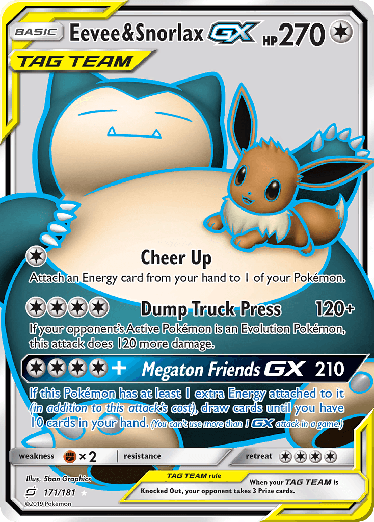 Eevee & Snorlax GX #171