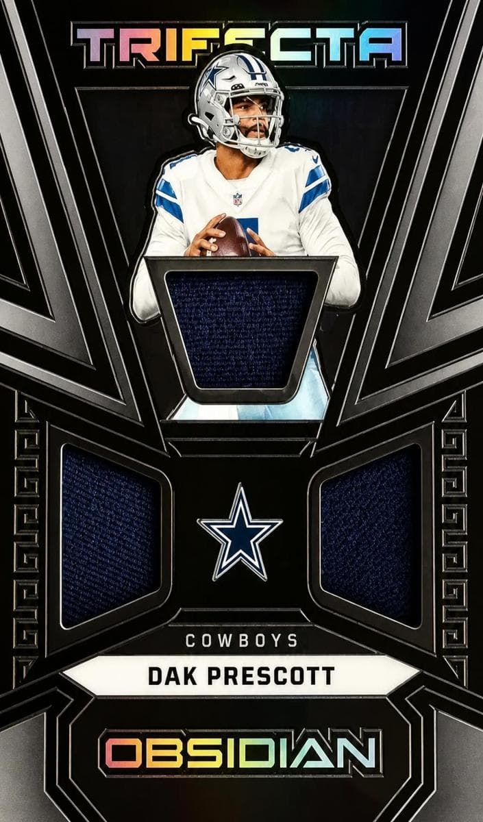 Dak Prescott 2023 panini Obsidian Trifecta Swatches