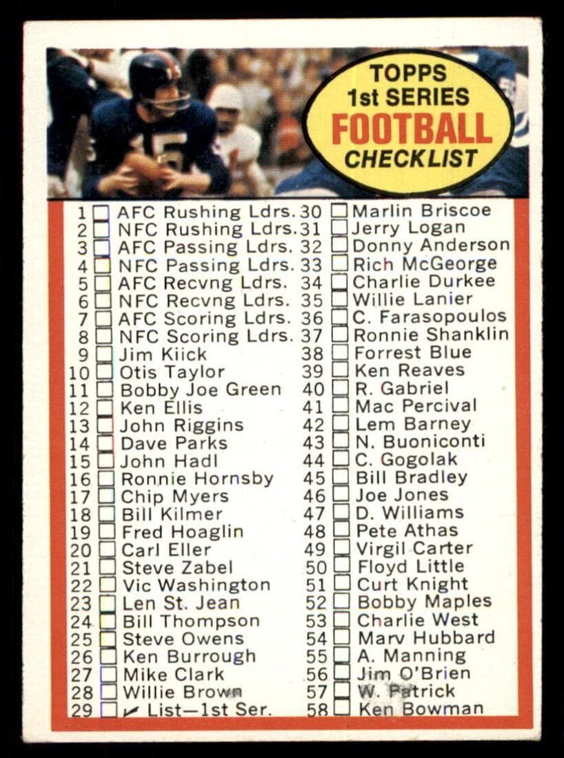 1st Series Checklist: 1-132 #29