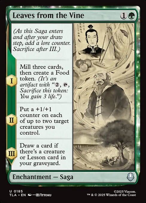Leaves from the Vine 2025 Magic: The Gathering Avatar: The Last Airbender