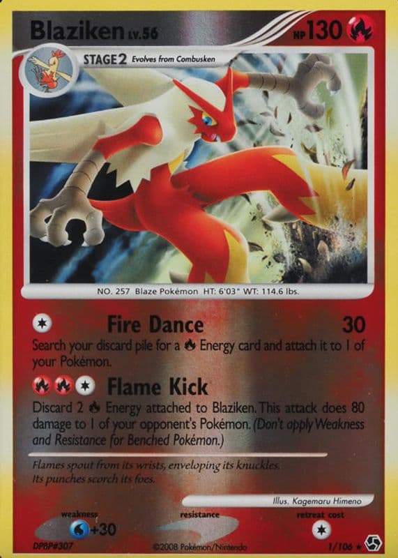 Blaziken trading card