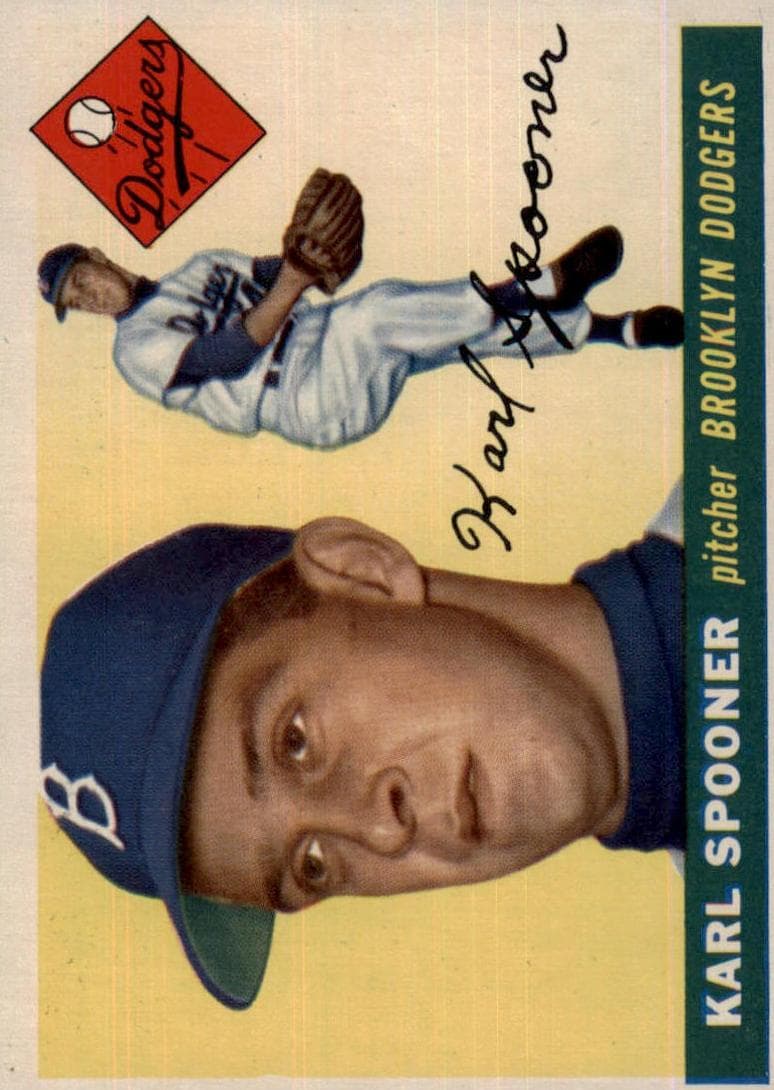 Karl Spooner 1955 topps Topps