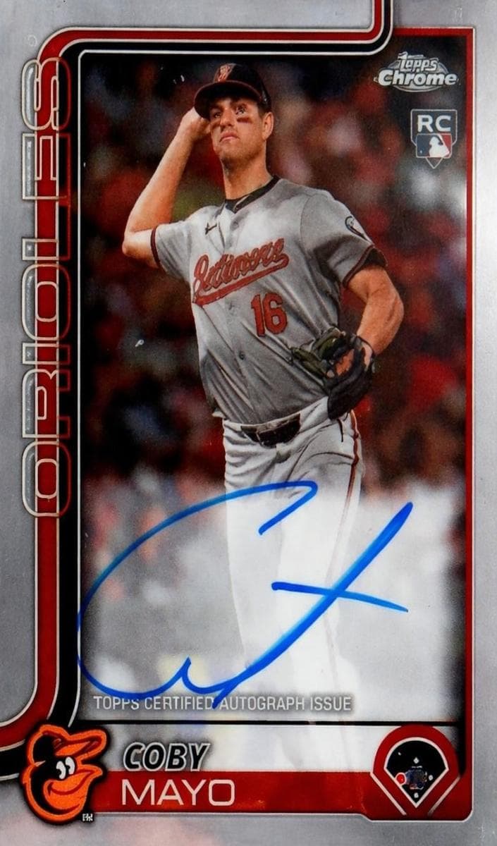 Coby Mayo 2025 topps Topps Chrome Logofractor Edition