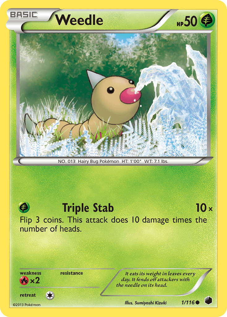 Weedle 2013 Pokemon Plasma Freeze