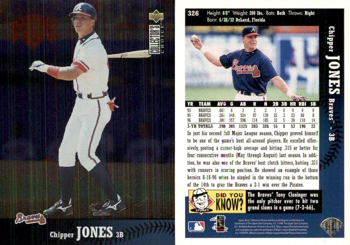 Chipper Jones 1997 unknown