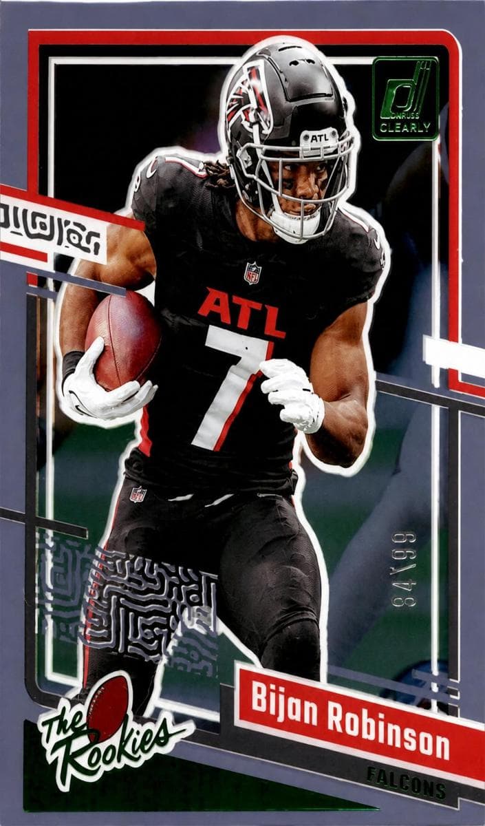 Bijan Robinson 2023 panini Clearly Donruss