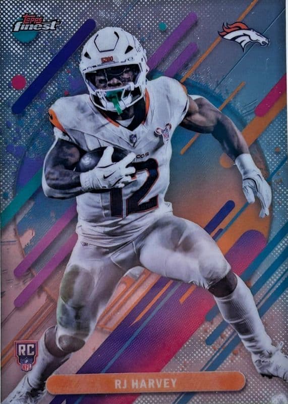 RJ Harvey 2025 topps Topps Finest Rare - Blue Refractor