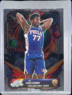 VJ Edgecombe 2025 topps Topps Chrome Cosmic Propulsion - Refractor