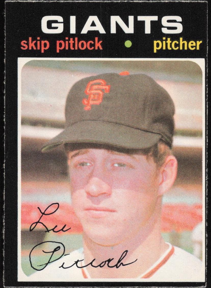 Skip Pitlock 1971 topps O-Pee-Chee