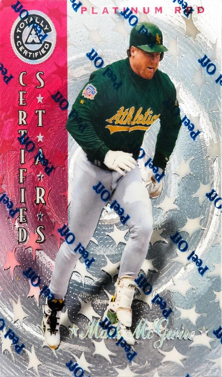 Mark McGwire 1997 panini Pinnacle Totally Certified