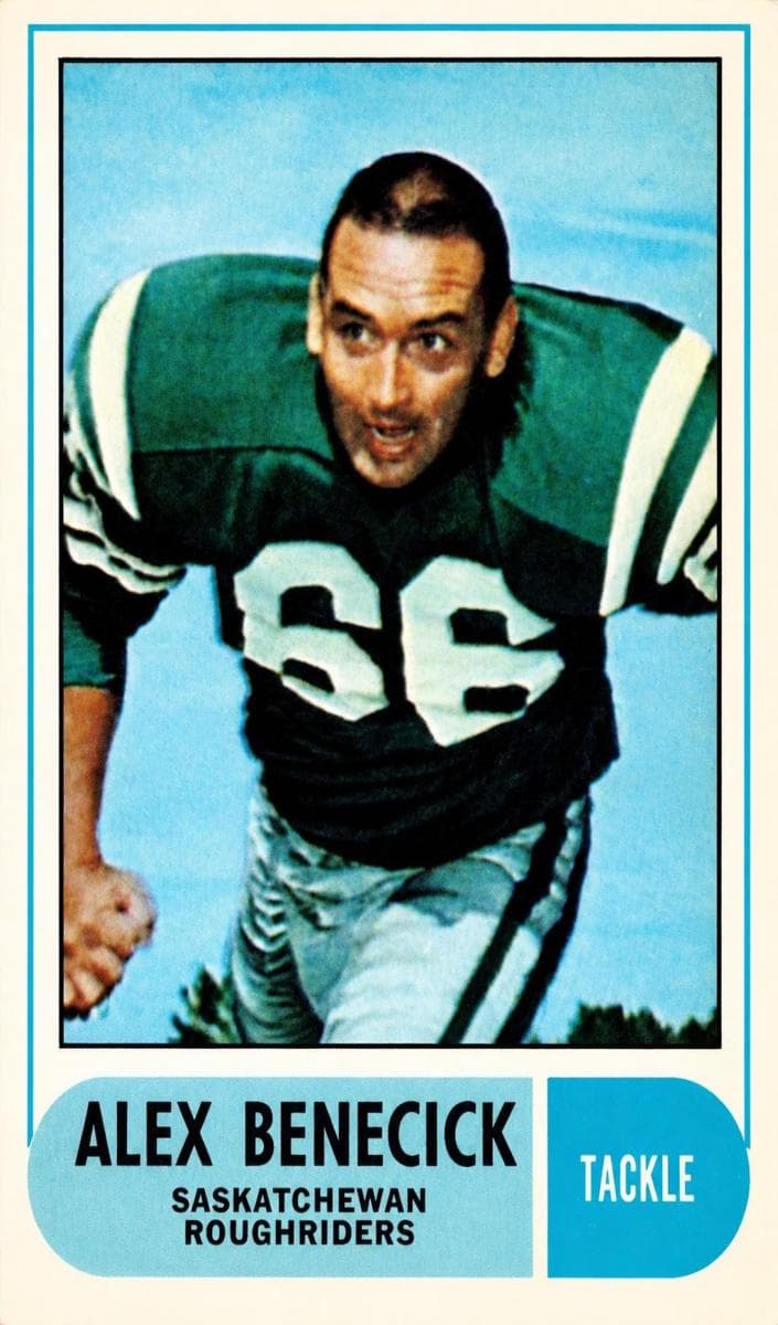 Alex Benecick 1968 o-pee-chee Cfl