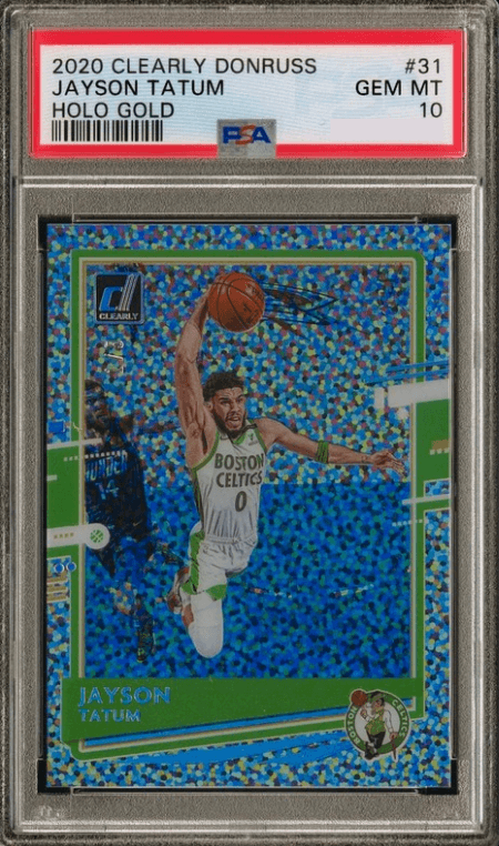 Jayson Tatum 2020 panini Clearly Donruss