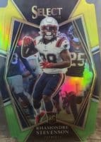 Rhamondre Stevenson 2021 panini Select Premier Level Zebra Die-Cut