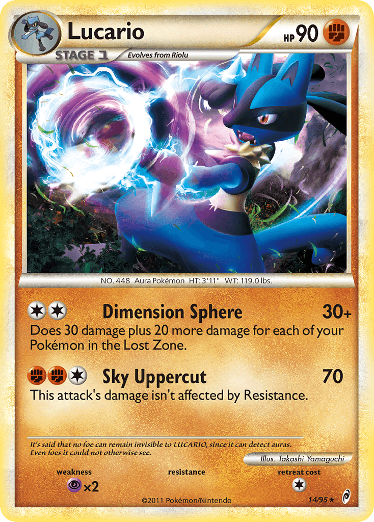 Lucario 2011 Pokemon Call of Legends Reverse Holo
