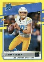 Justin Herbert 2020 panini Donruss Optic