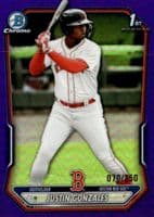 Justin Gonzales trading card