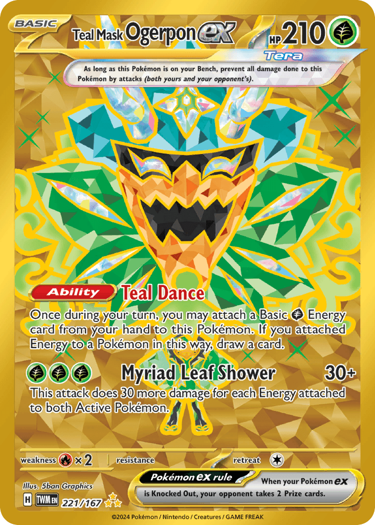 Teal Mask Ogerpon ex 2024 Pokemon Twilight Masquerade