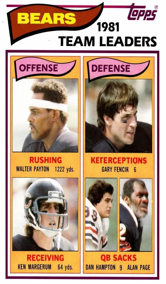 Walter Payton / Gary Fencik / Ken Margerum / Dan Hampton / Alan Page #292