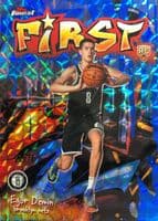 Egor Demin 2025 topps Topps Finest First - Blue Geometric Refractor
