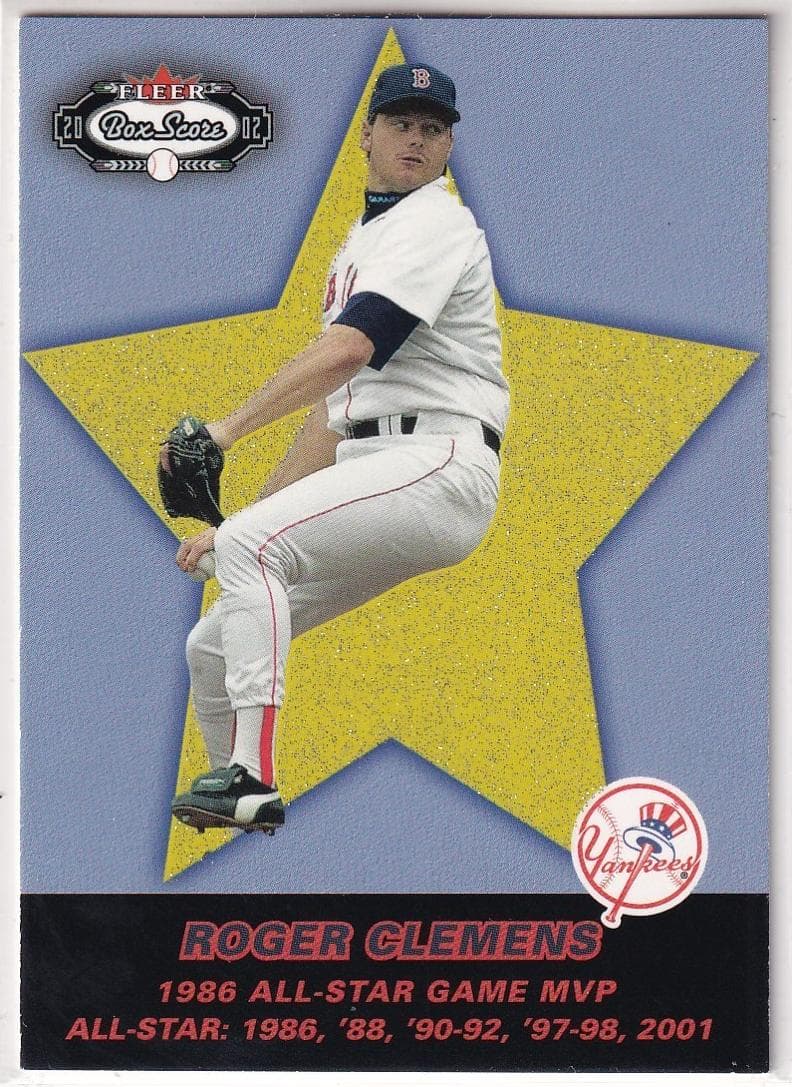 Roger Clemens 2002 fleer Fleer Box Score
