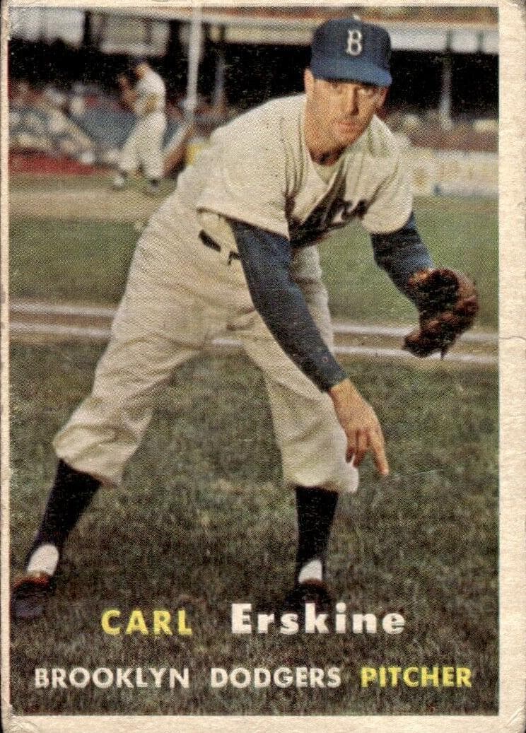 Carl Erskine 1957 topps Topps