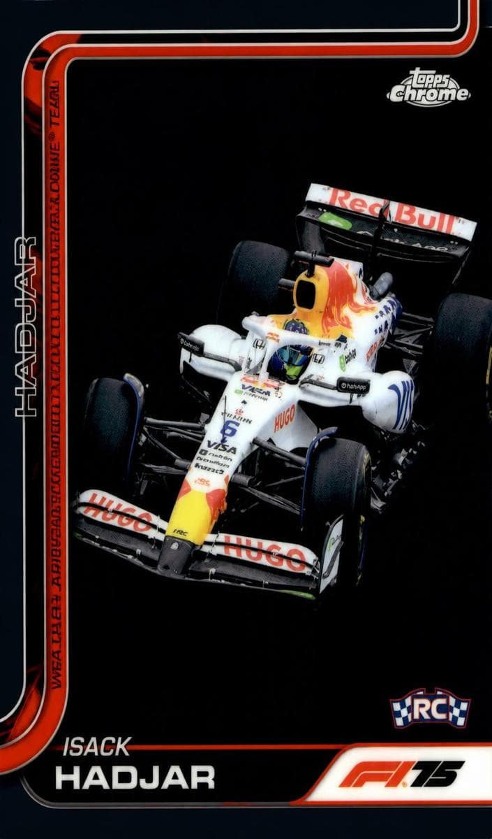 Isack Hadjar 2025 Topps Chrome F1 rookie card
