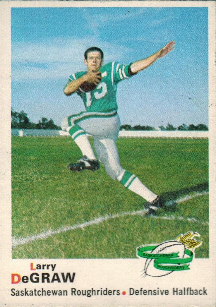 Larry DeGraw 1970 o-pee-chee Cfl