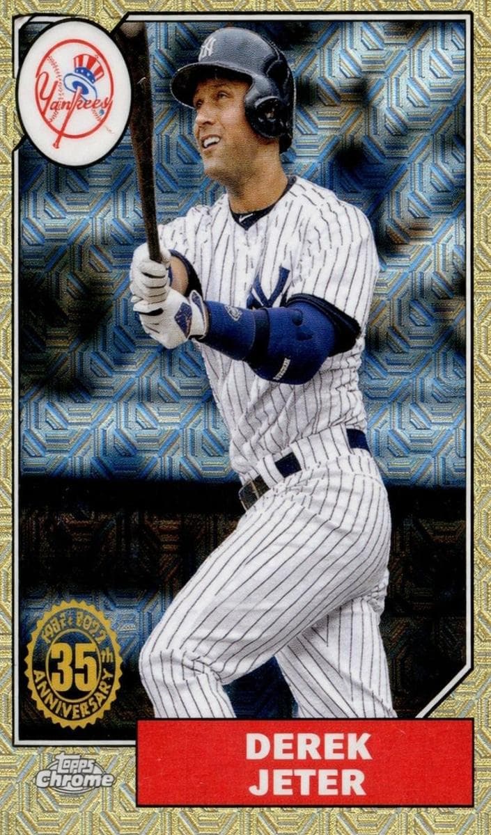 Derek Jeter 2022 topps Update Silver Pack 1987 Chrome Promo