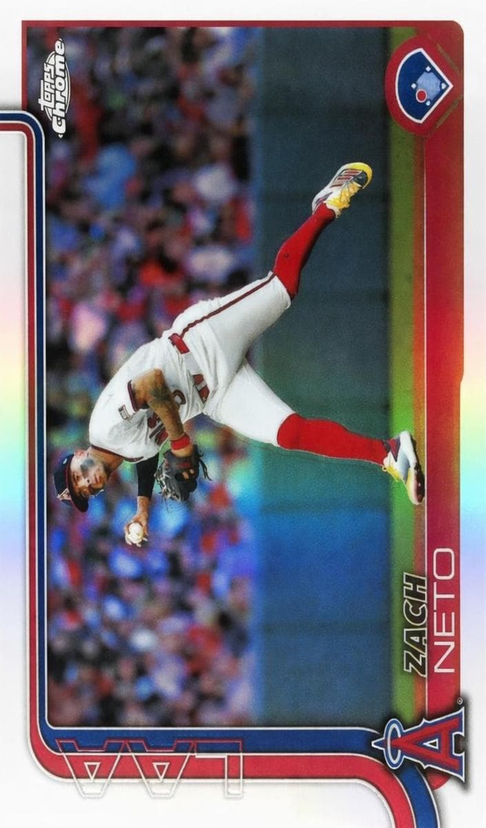 Zach Neto 2025 topps Topps Chrome Logofractor Edition