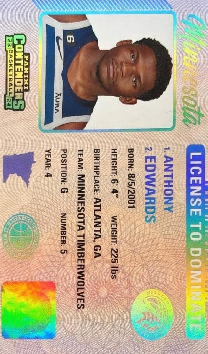 Anthony Edwards 2023 panini Panini Contenders