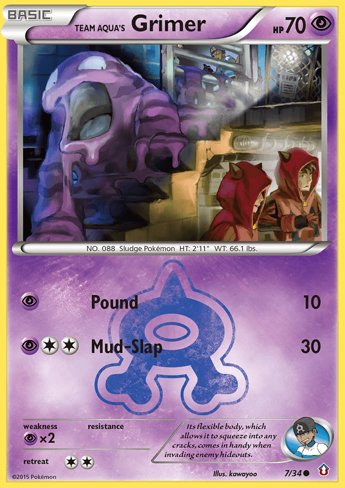 Team Aqua's Grimer 2015 Pokemon Japanese Double Crisis