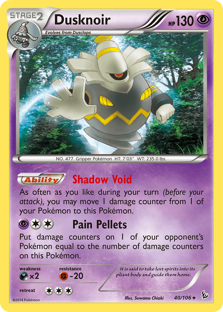 Dusknoir 2014 Pokemon Flashfire Reverse Holo