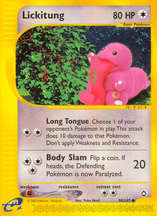 Lickitung 2003 Pokemon Aquapolis