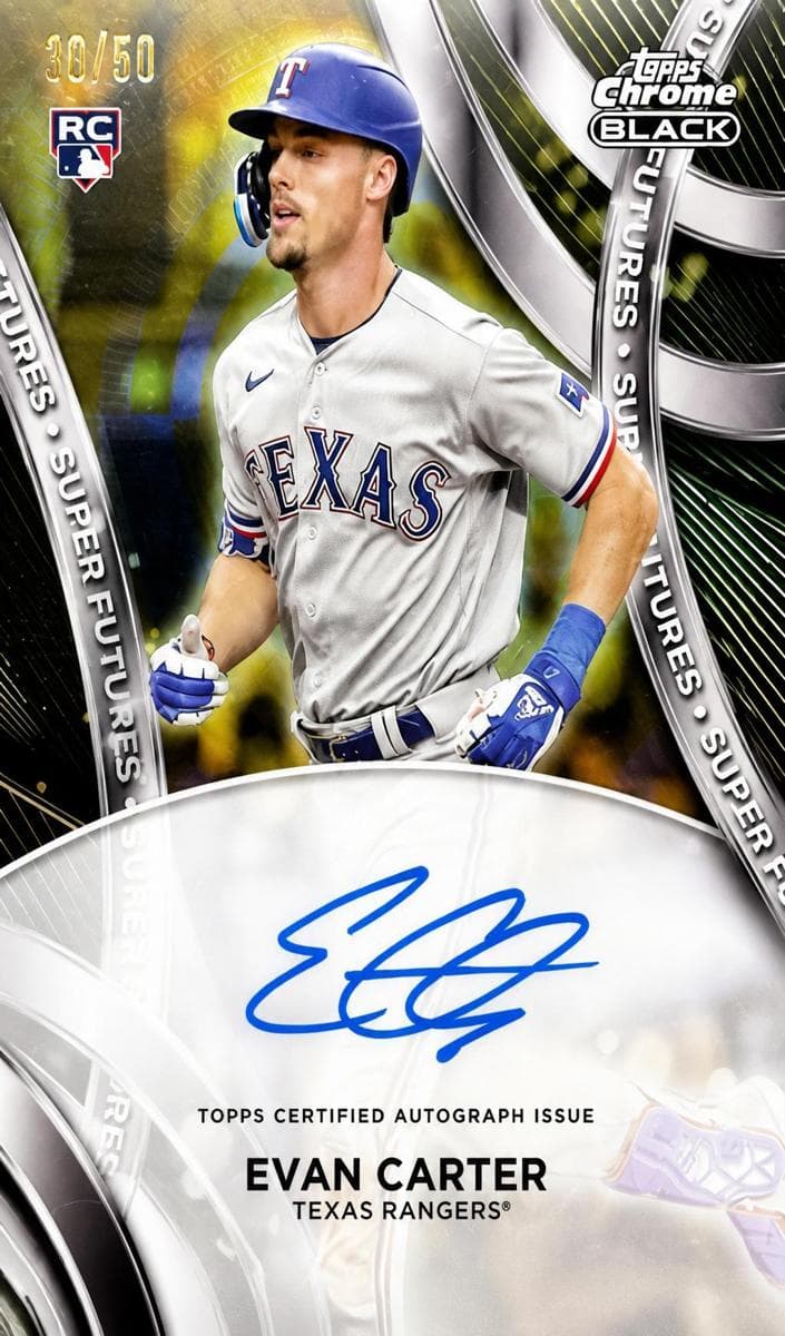 Evan Carter 2024 topps Topps Chrome Black