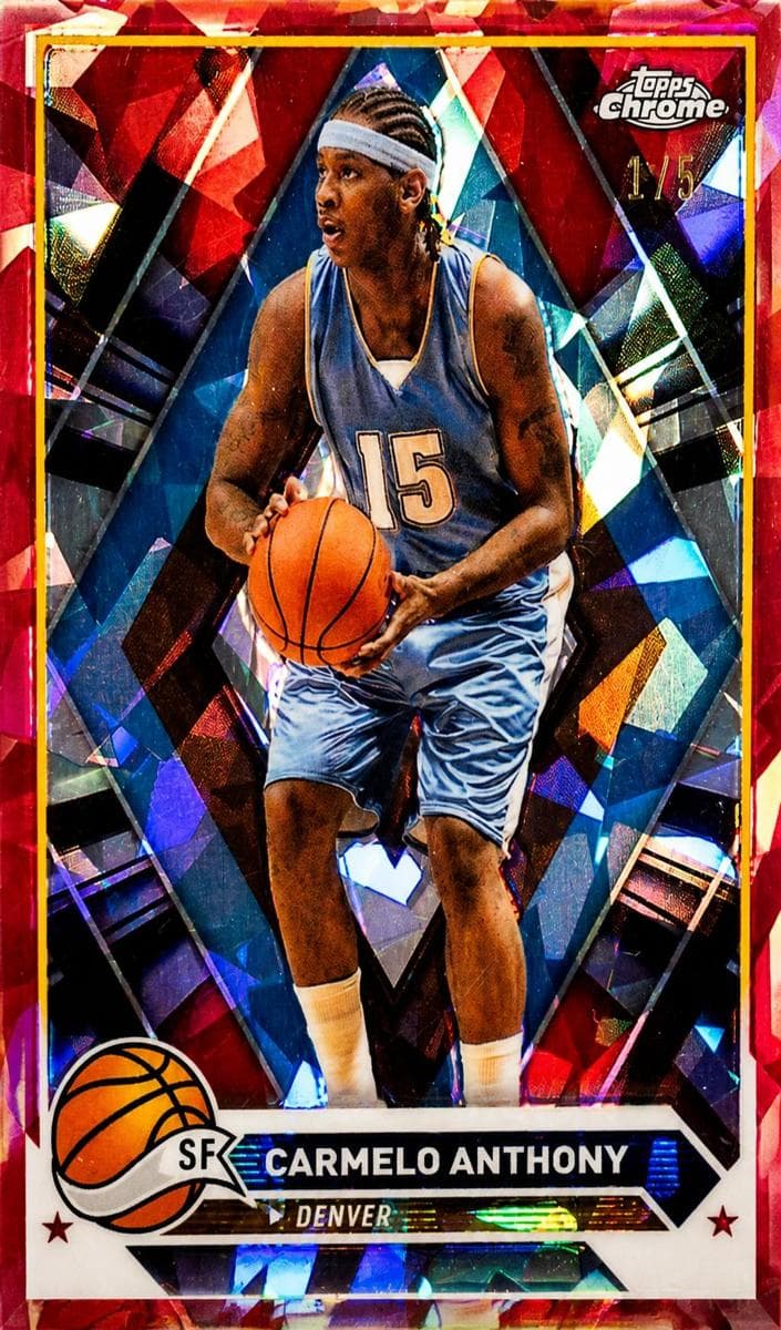 Carmelo Anthony 2023 topps Topps Chrome Sapphire Edition
