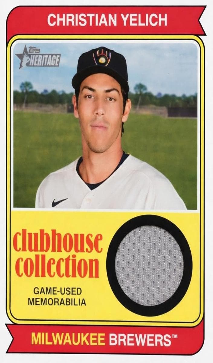 Christian Yelich 2023 topps Topps Heritage