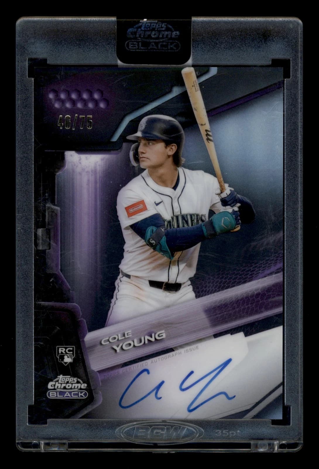 Cole Young 2026 topps Topps Chrome Black Autographs