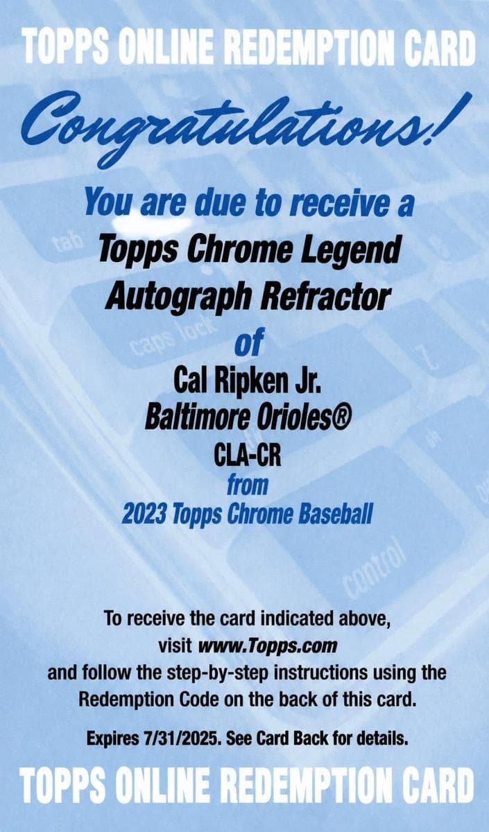Cal Ripken Jr. 2023 topps Topps
