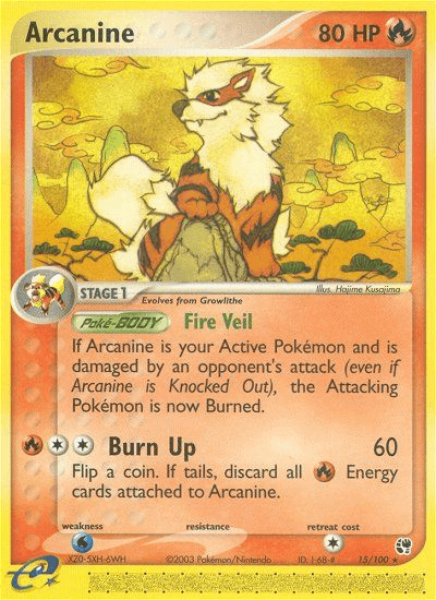 Arcanine 2003 Pokemon Sandstorm Reverse Holo