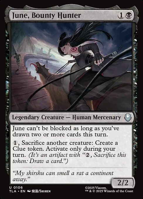 June, Bounty Hunter 2025 Magic: The Gathering Avatar: The Last Airbender