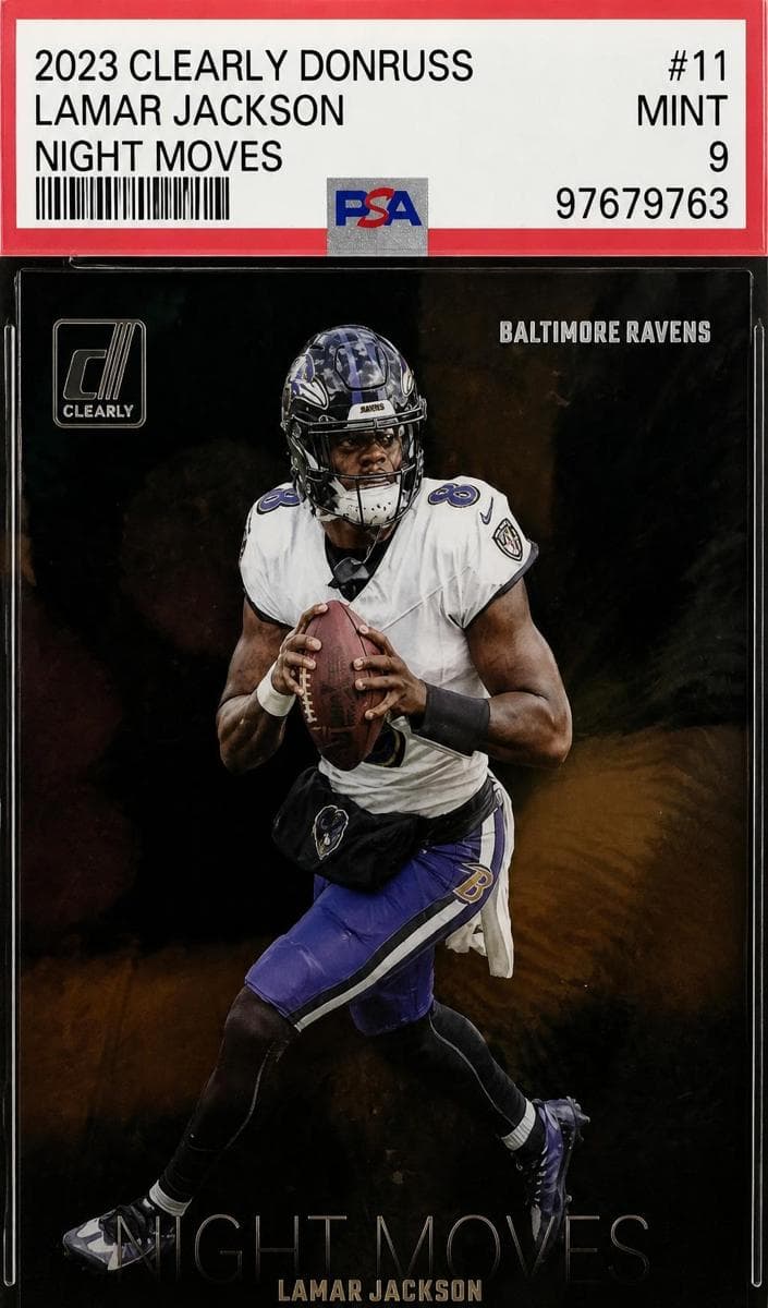Lamar Jackson 2023 panini Clearly Donruss